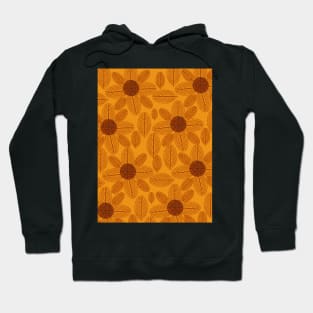 Leaves and flowers in shades of brown Hoodie